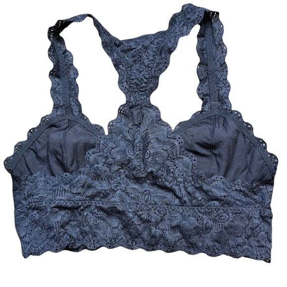 JEZEBEL Women's Gray Lace Floral Wire Free Unpadded Bralette Size Small - Picture 2 of 6